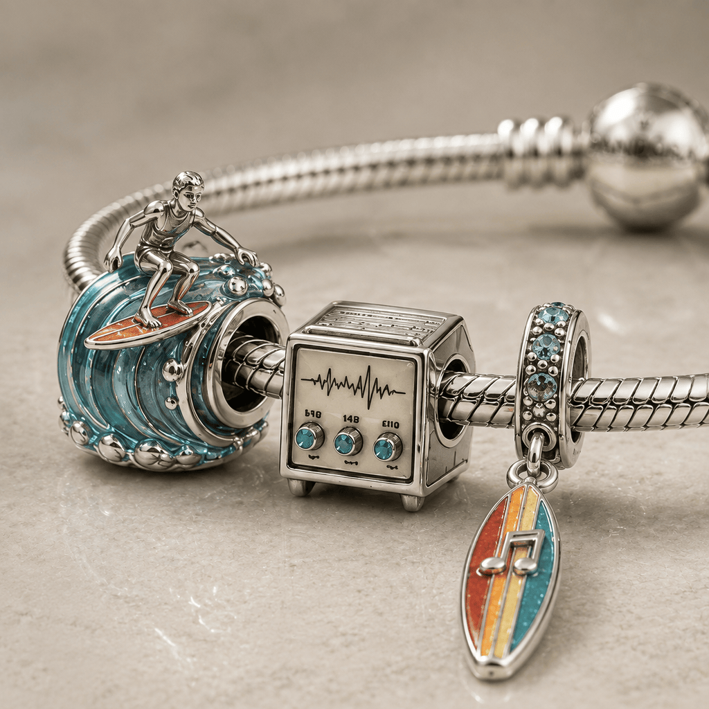 TBT Silver Charm Bracelet Set HQH