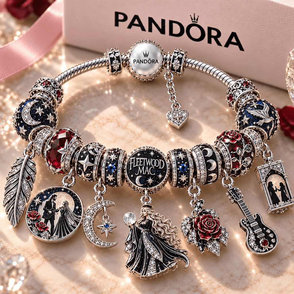 FLM Silver Charm Bracelet Set NTTB