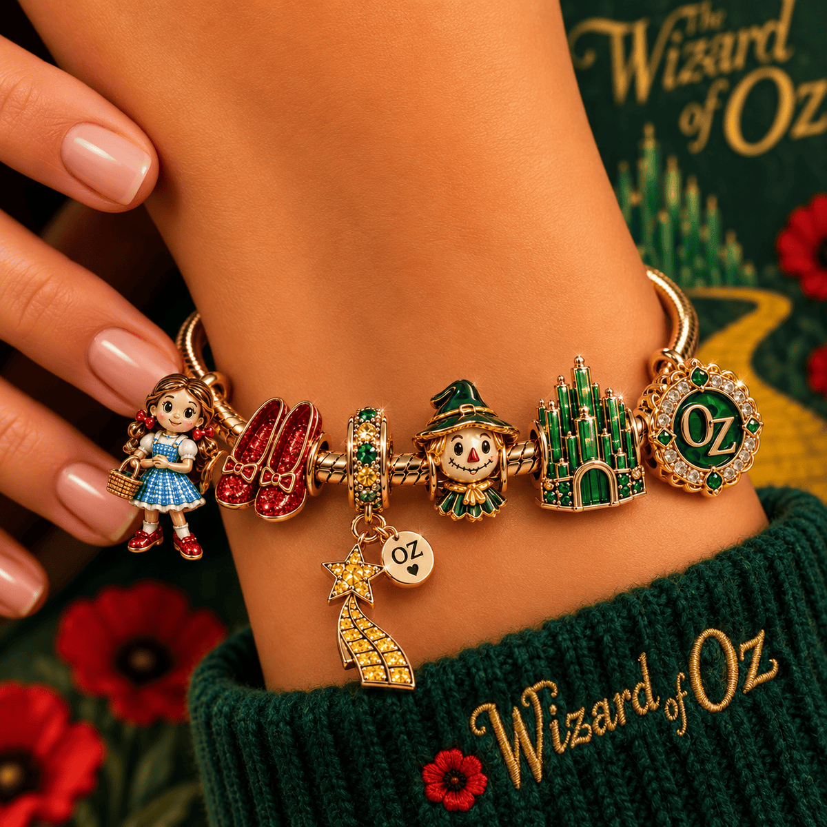 TWOZ Gold Charm Bracelet Set PNPA