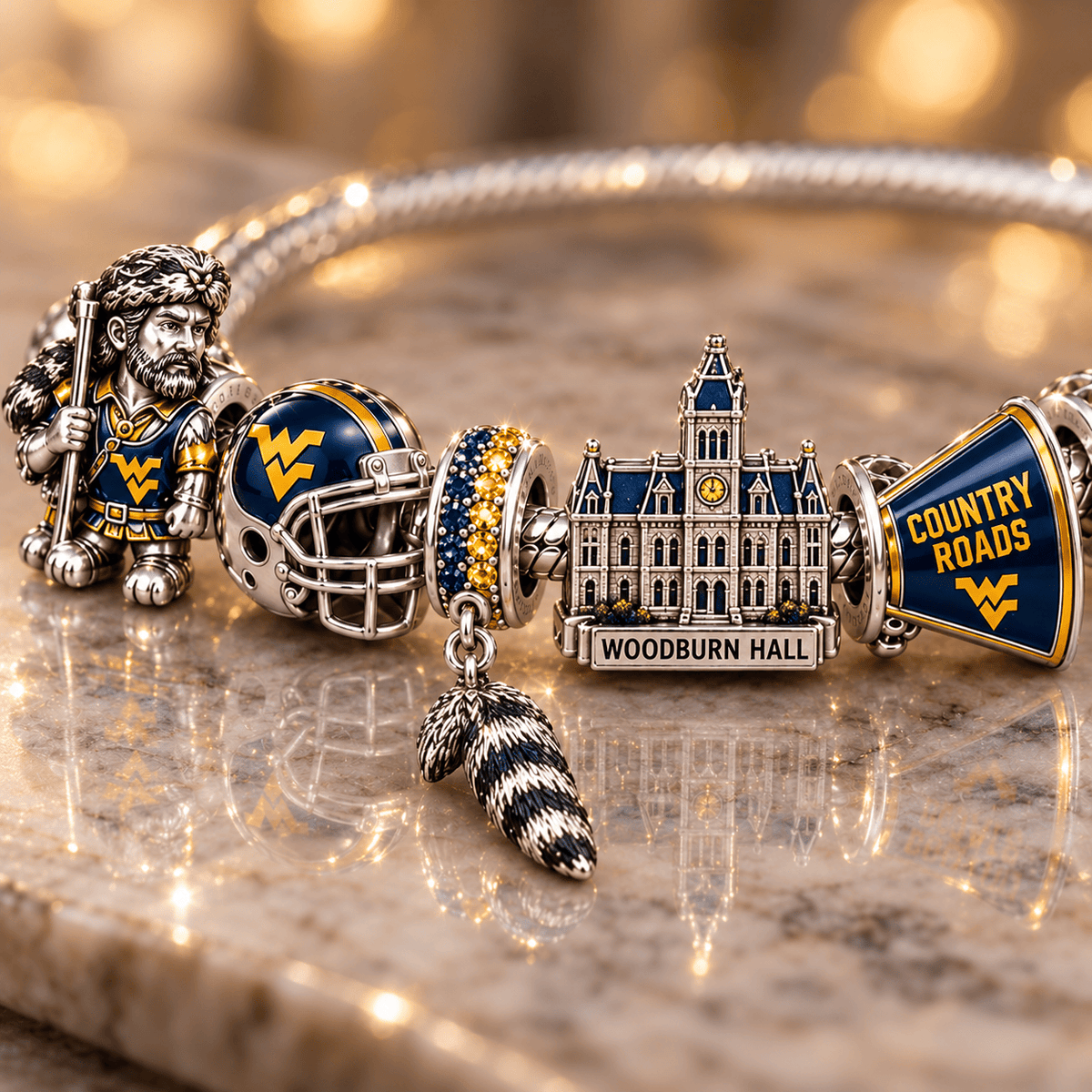 WVM Silver Charm Bracelet Set NTTB