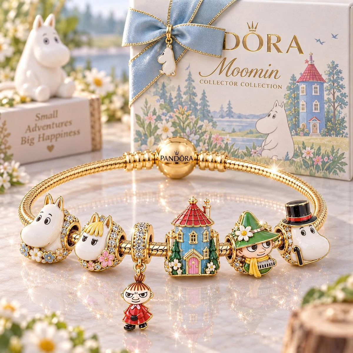 MOOM Gold Charm Bracelet Set VTH