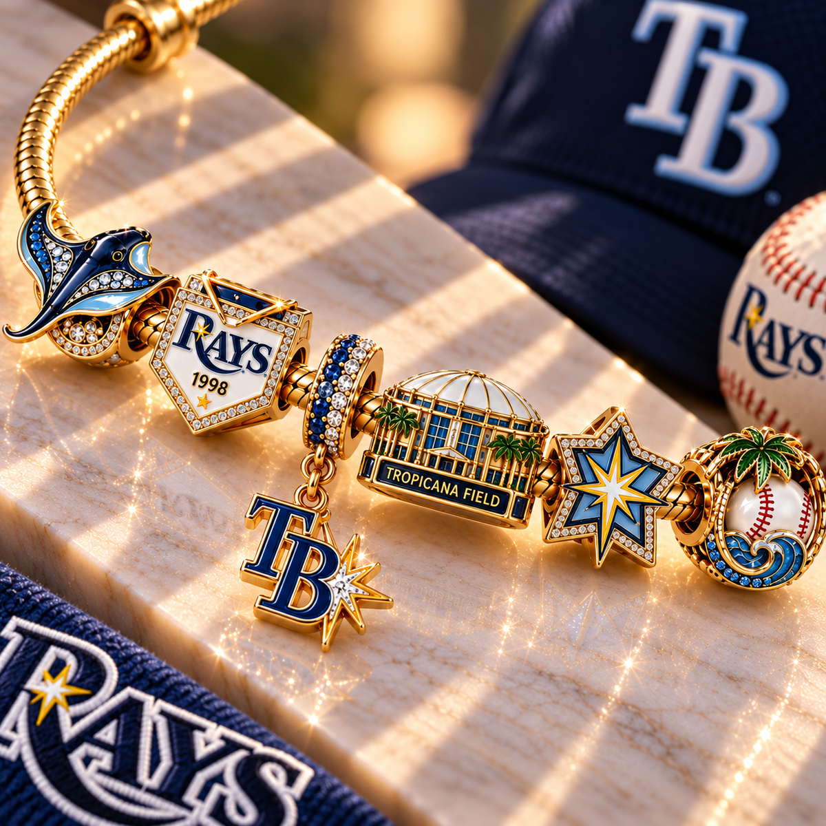 TPBR Gold Charm Bracelet Set NHVH