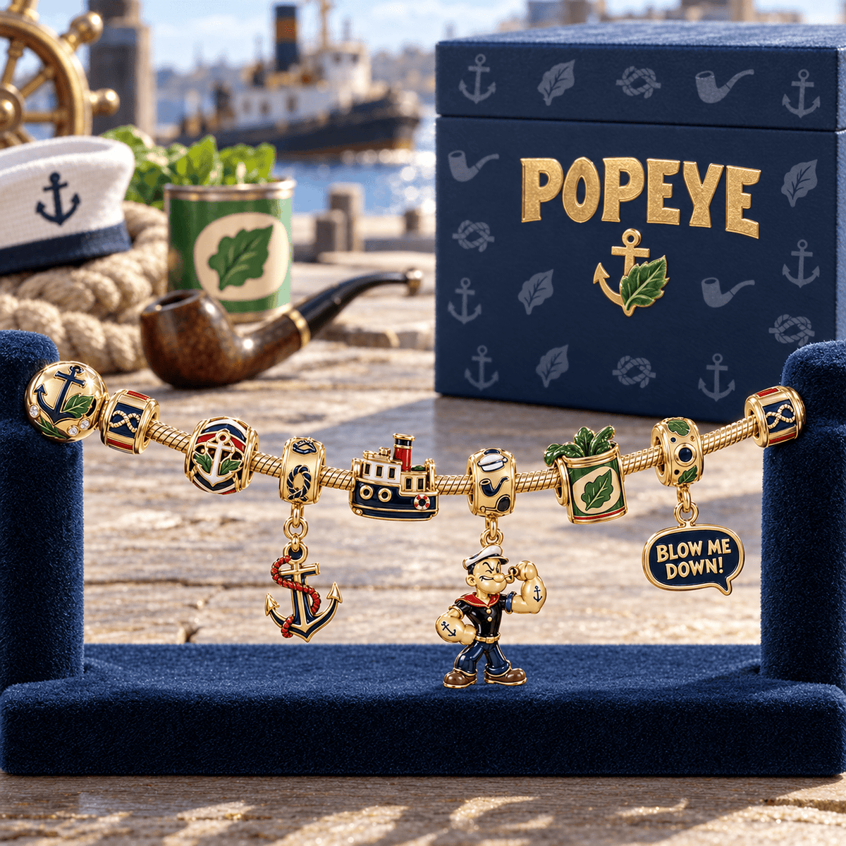 POPE Gold Charm Bracelet Set HQH