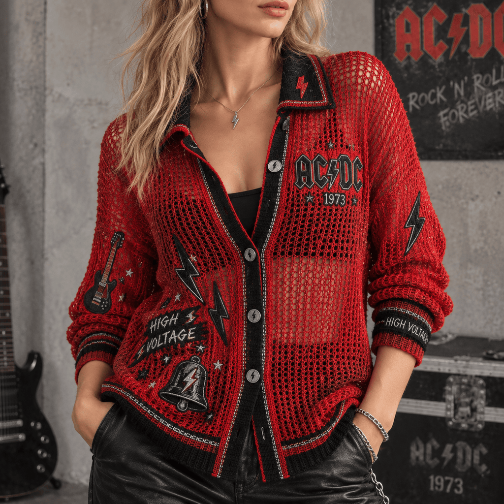 ACDC Women’s Open-Knit Cardigan DNBN