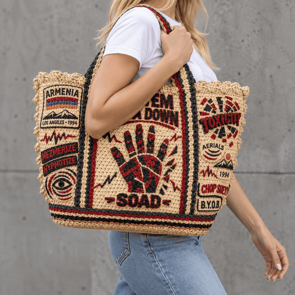 STD Straw-Style Embellished Tote Bag DNBN
