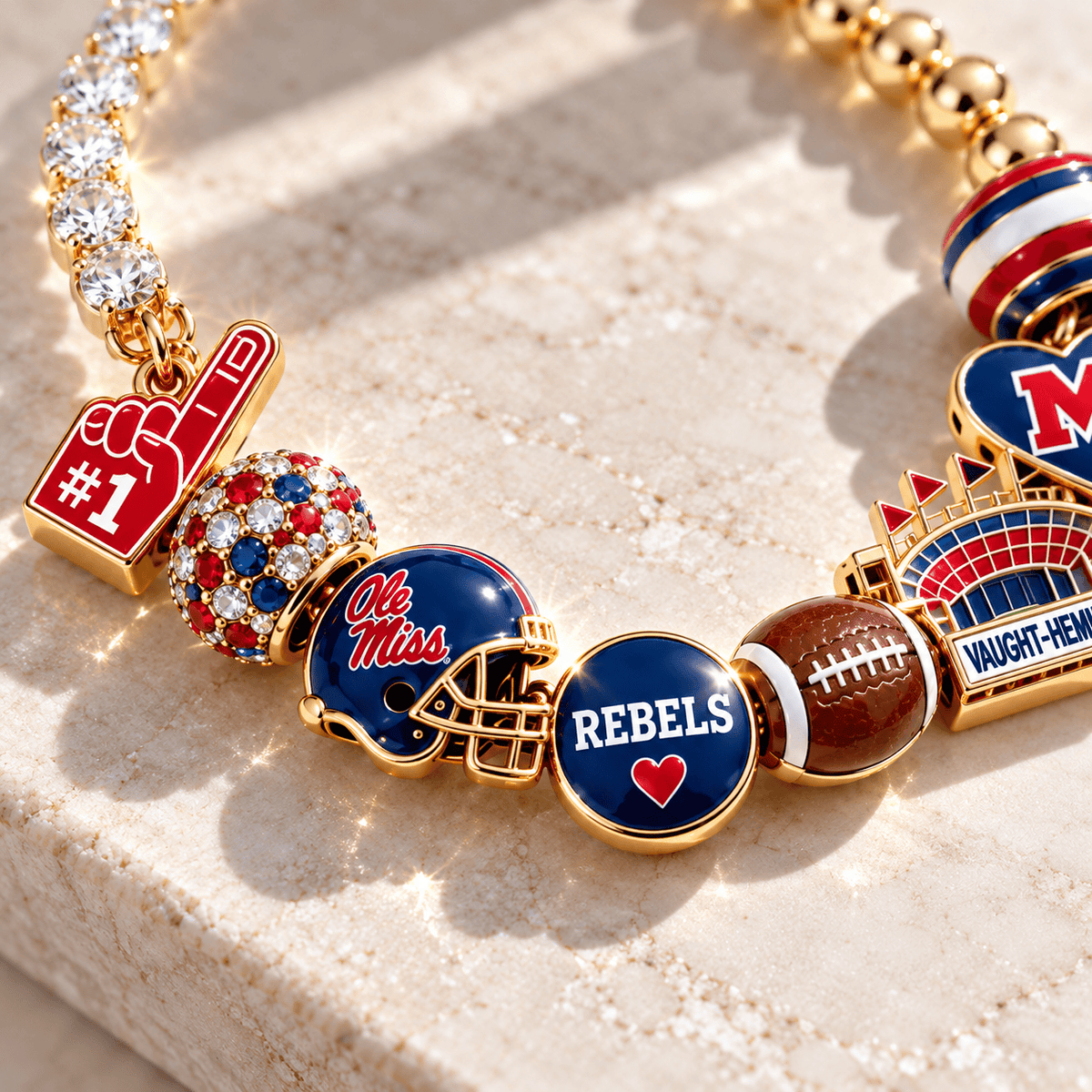OMR Gold Charm Bracelet Set BMD
