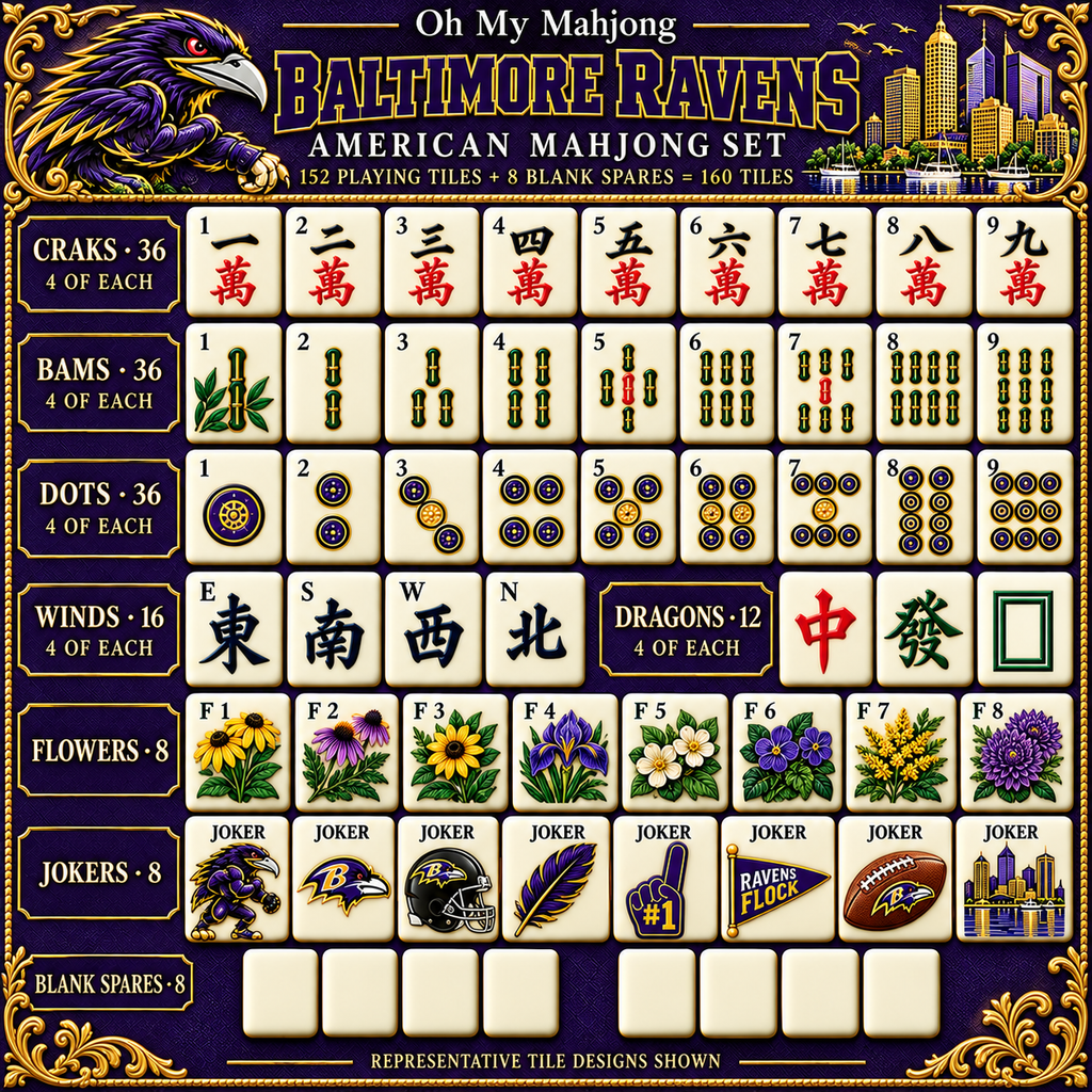 BTR Premium Mahjong Set – Game Night Edition NHVH
