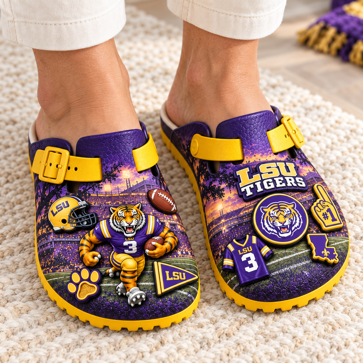 Premium LSU Signature Buckle Clogs NTVA
