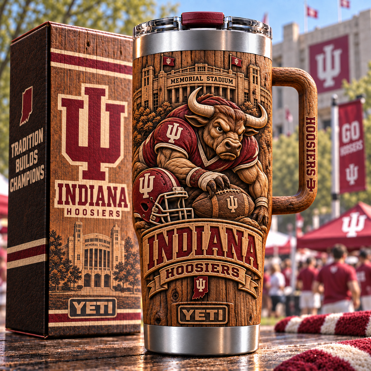 IDH 40oz Woodgrain Relief Tumbler NTTB