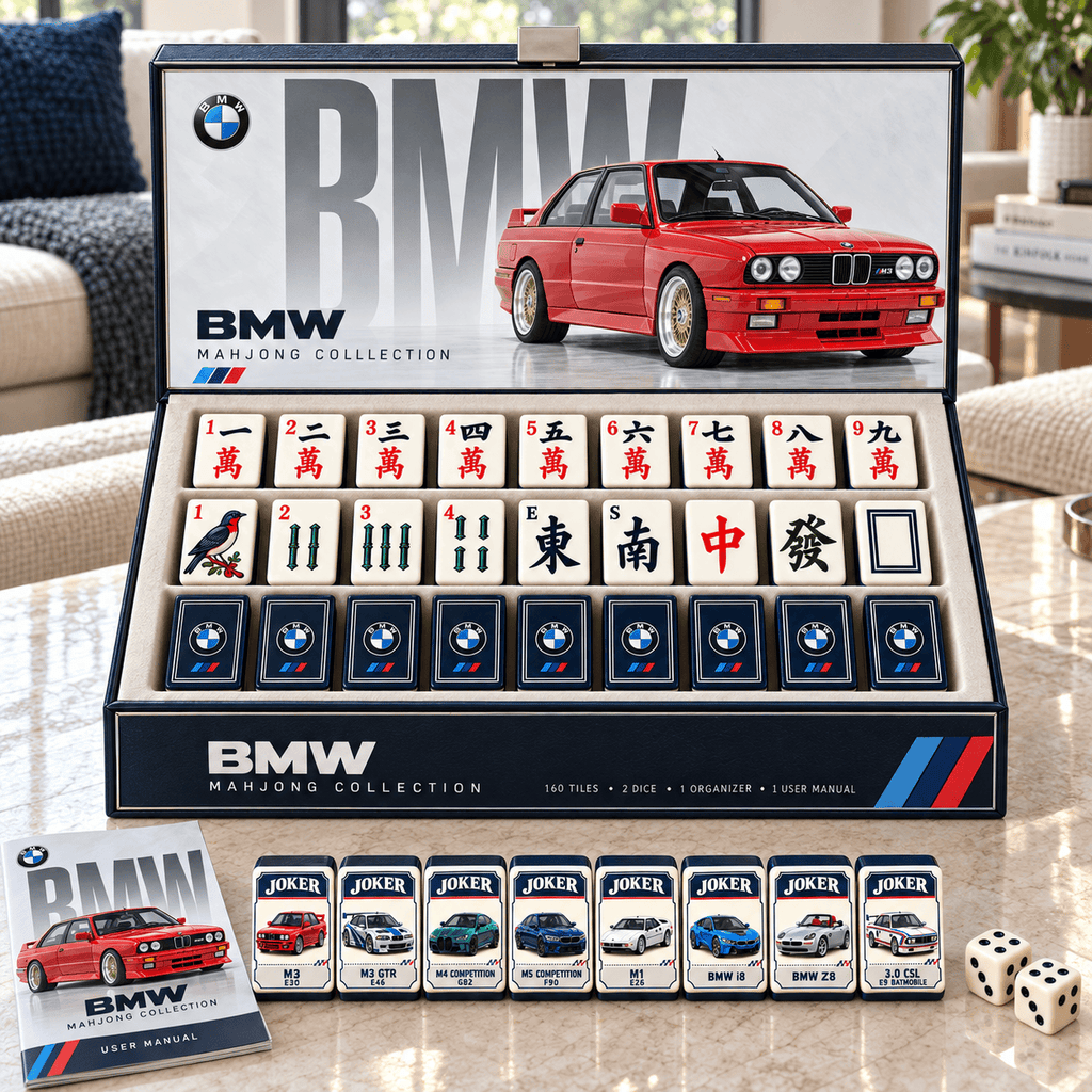 Premium BW Mahjong Tiles Set TTMH